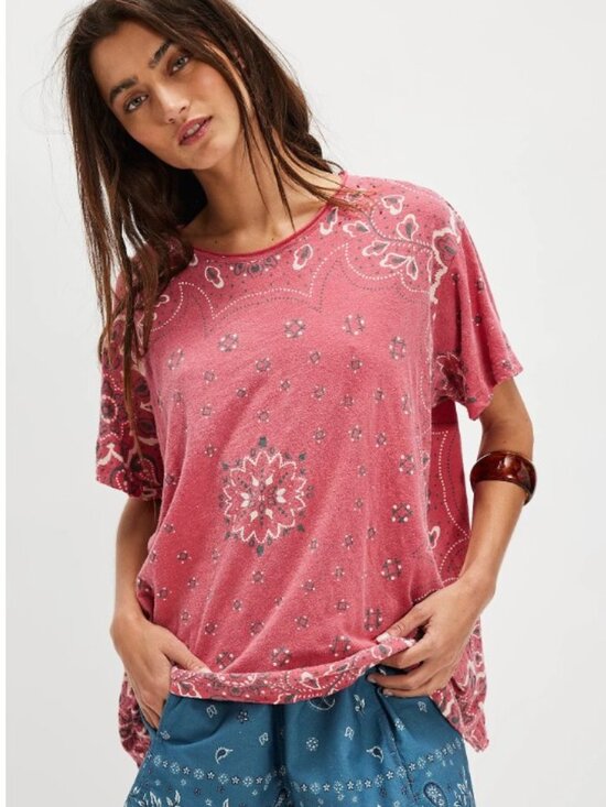 Magnolia Pearl Tops - Magnolia Pearl Ranch Hand Handkerchief Tee, One Size